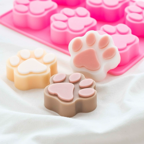 爱皂坊 DIY Симпатичная шесть кошачьих когтей пища пол мягкий шелковый шелковый плаза ручной работы ручной работы кремниевый кремниевый кремниевый кремниевый плесень выпечка животных