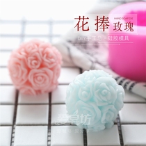 Love soap shop single hole flower Holding rose handmade soap silicone mold DIY homemade food grade flower type silicone mold