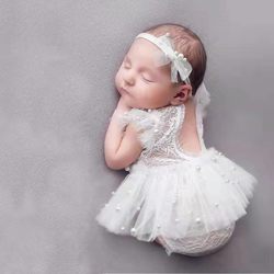 Children's Photography Clothing Lace Princess Dress Newborn Full Moon Baby Girl Photography Dress Infant Postpartum Photo Clothing