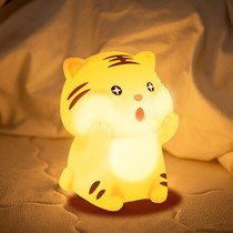 Surprise Little Tiger Silicone Nightlight Send Girlfriend Childrens Birthday Presents Headboard Recharge Pat and Sleeping Little Night Lights