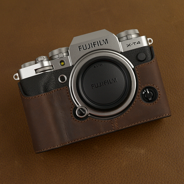 VR original cowhide Fujifilm XT3 XT4 protective holster camera leather case genuine leather half set base portable accessories