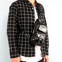 Brock men skewed bag leather bag bag small bag bag bag Han edition trend chest bag bag bag bag bag