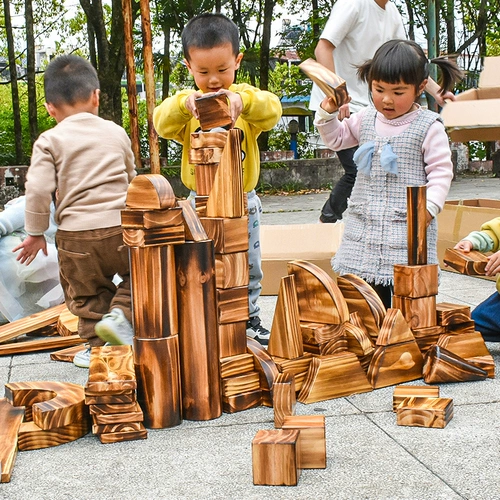 Дорожный конструктор для детского сада, деревянная игрушка из натурального дерева