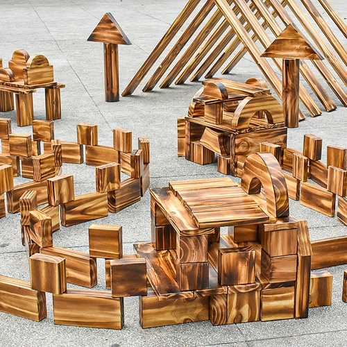 Дорожный конструктор для детского сада, деревянная игрушка из натурального дерева