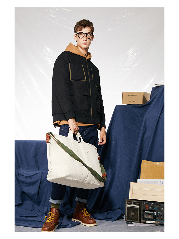 Túi áo ngực bằng vải cotton màu rắn (bán ít hơn 178 nhân dân tệ) P120 Mục số: SM-SWT727 áo phao nam