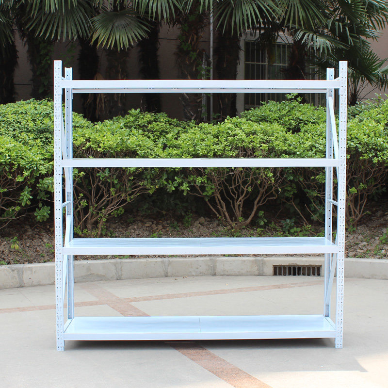 Light Shelving Warehousing Warehouse Storage Rack Iron Frame Metal Hardware Home Medium Placing Display Shelf