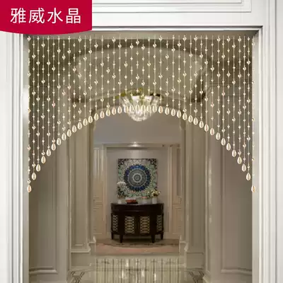 Crystal curtain partition bead curtain living room bedroom porch decoration feng shui curtain beads refining non-perforated curtain curtain
