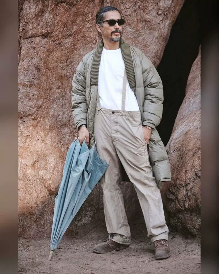 Пальто-для-куртка с пухом visvim 18AW SPOT YUKATA DOWN COAT