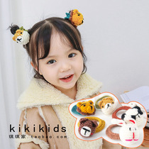 Korean childrens hair jewelry rubber band girl Hairband student head rope girl cartoon knitted hair rope does not hurt hair