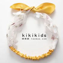 Childrens hair band Korean girls hair accessories Super fairy mesh flowers fashion parent-child headdress Female baby rabbit ears hair band