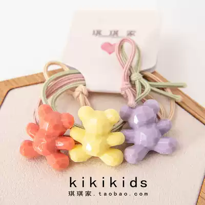 Baby cute little Hairband one card three Korean children rubber band hair ring hair accessories girls bow cute animal Hairband