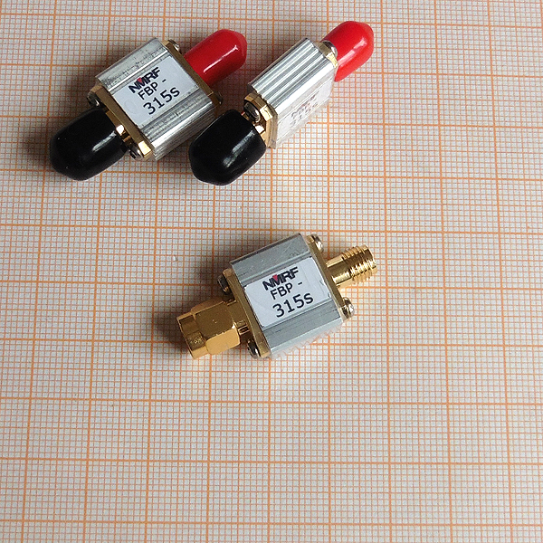 315MHz Remote control high-definition digital image transmission band-pass filter 1dB Bandwidth 3MHz SMA interface