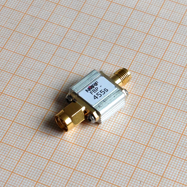 455MHz Surface acoustic wave bandpass filter bandwidth 5MHz