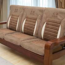 High-grade thick old-fashioned solid wood sofa cushion with backrest non-slip spring and autumn chair Chinese mahogany sponge cushion hard thick