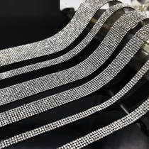 Rhinestone strip chain DIY self-adhesive clothing accessories bag shoes pants side stick drill handmade sandals car interior