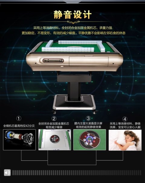 Thượng Hải Baique Mahjong máy tự động bàn gấp đôi sử dụng tàu lượn siêu tốc điện mạt bàn điện USB bốn câm - Các lớp học Mạt chược / Cờ vua / giáo dục cờ vua đẹp