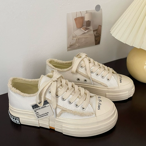 Tide, белые кеды на платформе, универсальные ретро кроссовки, тканевые эспадрильи, стиль ретро-гонконг 80-90х