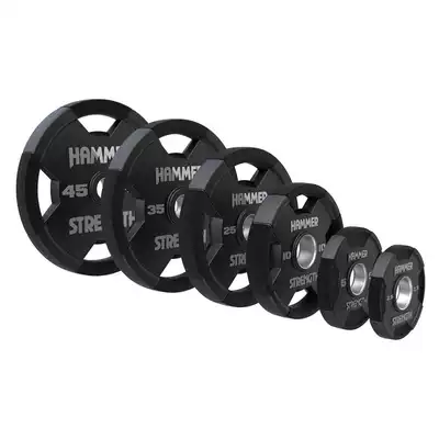 Hummer polyurethane PU four-hole barbell environmental protection tasteless gym Iron Hall Hotel commercial barbell piece