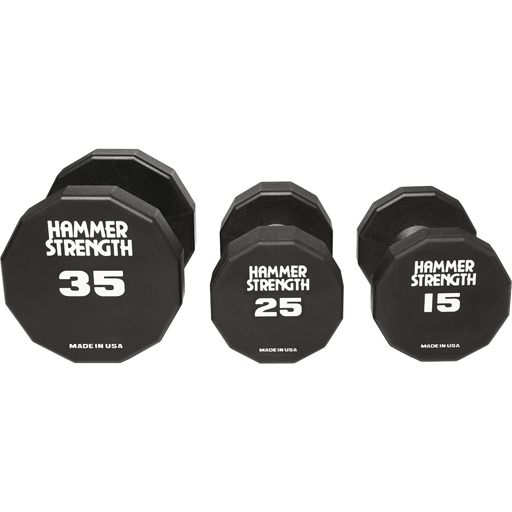 Humvee twelve side polyurethane pu dumbbells 2 5-50KG Commercial odorless gym Iron Gallery Fixed Practice Arm Muscle