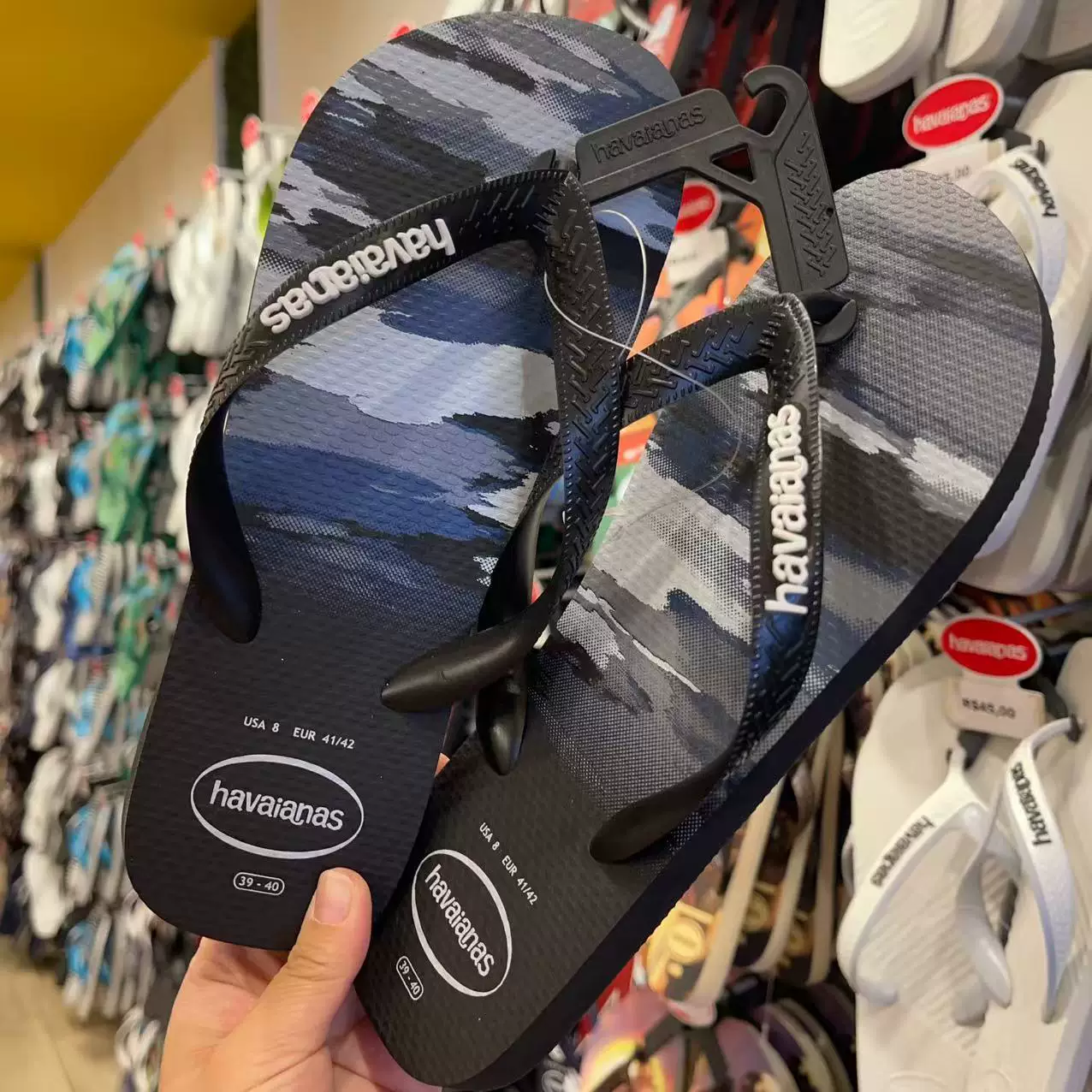 26 новых мужских бразильских подлинных шлепанцев Havaianas с резиновыми подошвами нескользящие на улице пляжные сандалии пляжные тапочки