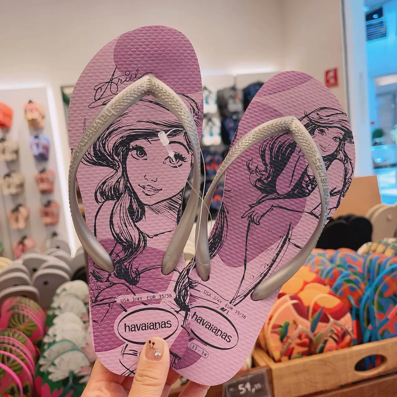 [Новая коллекция Havaianas Havana Slim женские шлепки с цветочным принтом противоскользящие резиновые балетки]