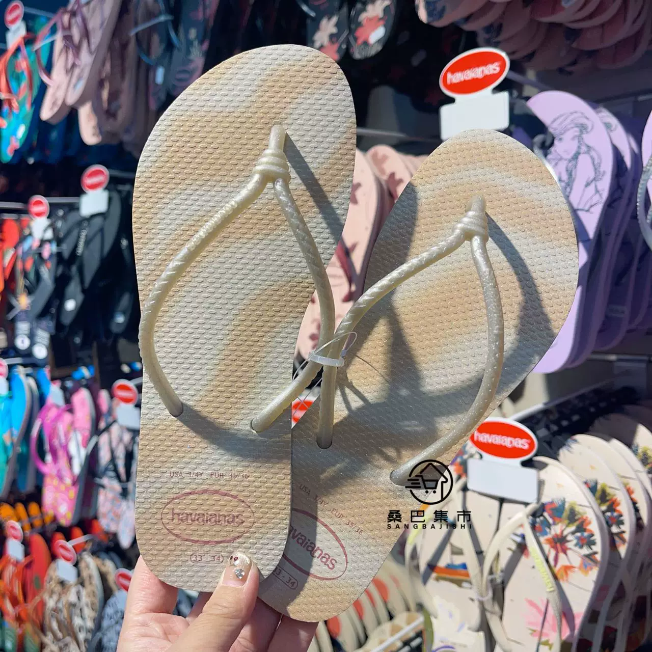 [Новая коллекция Havaianas Havana Slim женские шлепки с цветочным принтом противоскользящие резиновые балетки]
