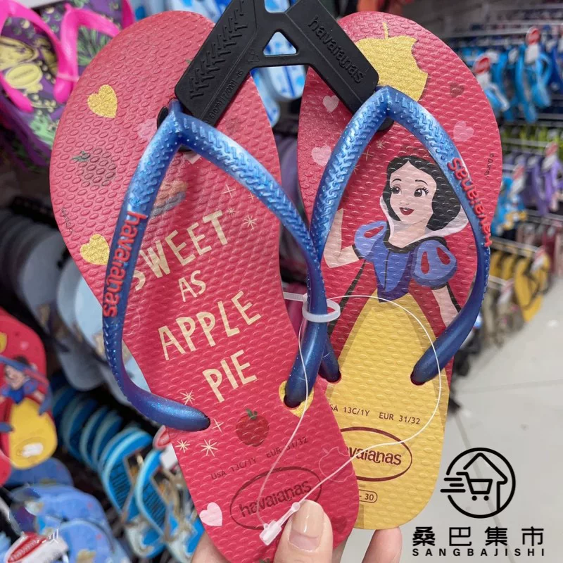 Подсчет новых товаров 26 havaianas Brazilian Havana нескользящие детские резиновые шлепанцы для девочек и детей на летний пляж