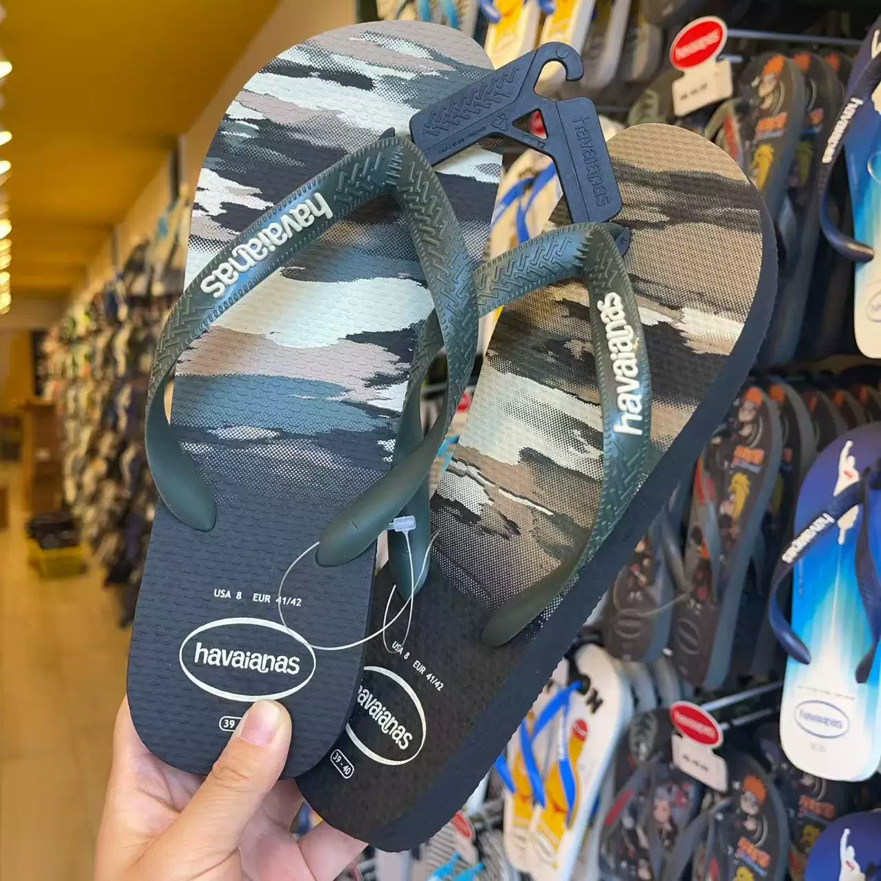 26 новых мужских бразильских подлинных шлепанцев Havaianas с резиновыми подошвами нескользящие на улице пляжные сандалии пляжные тапочки