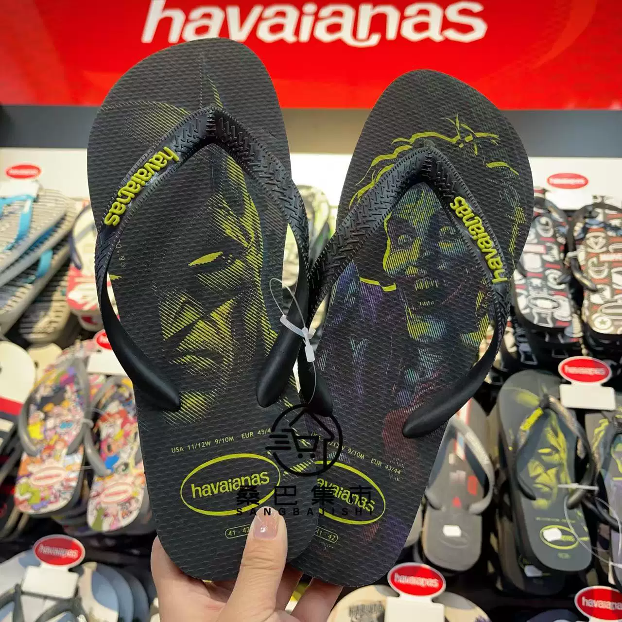 26 новых мужских бразильских подлинных шлепанцев Havaianas с резиновыми подошвами нескользящие на улице пляжные сандалии пляжные тапочки