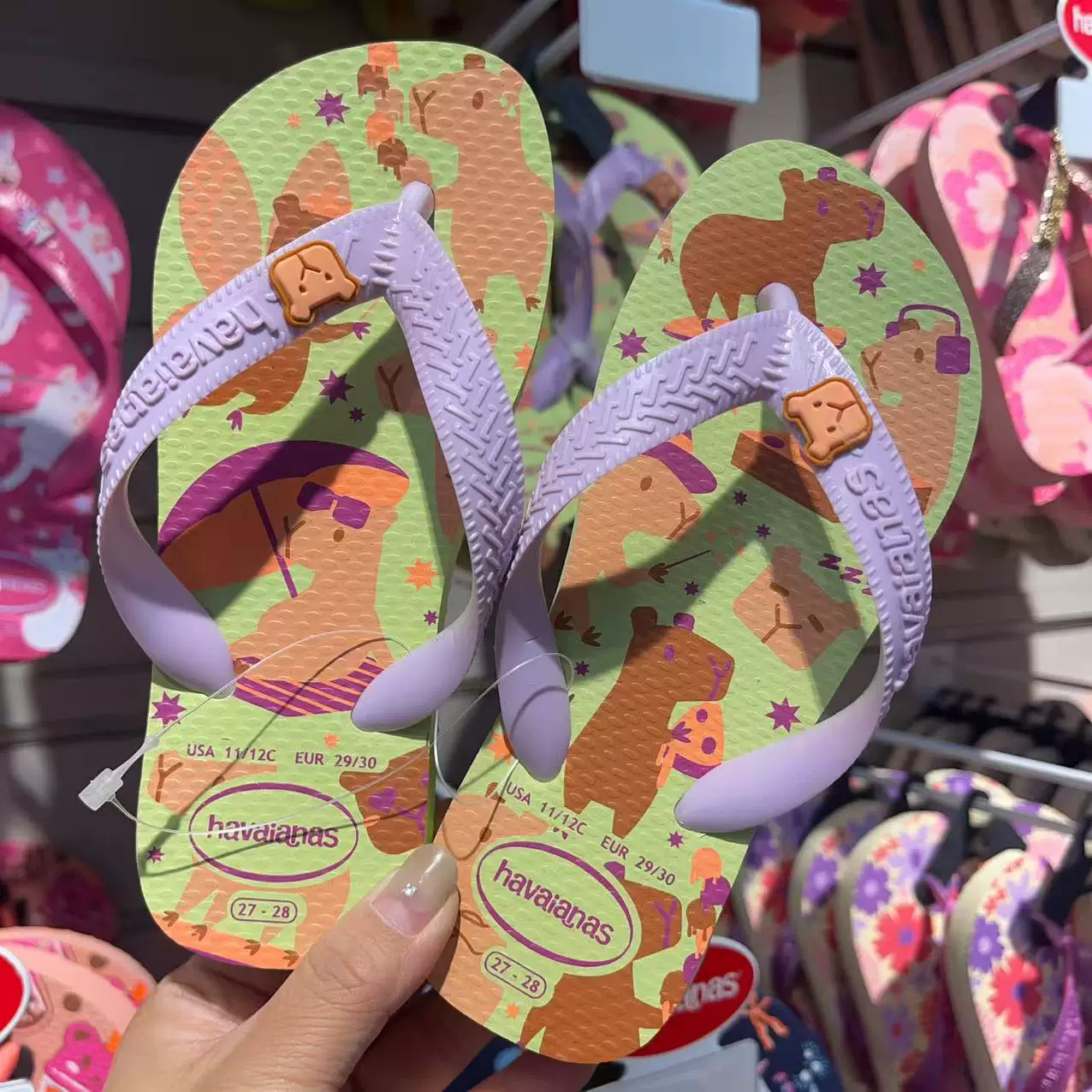 Подсчет новых товаров 26 havaianas Brazilian Havana нескользящие детские резиновые шлепанцы для девочек и детей на летний пляж