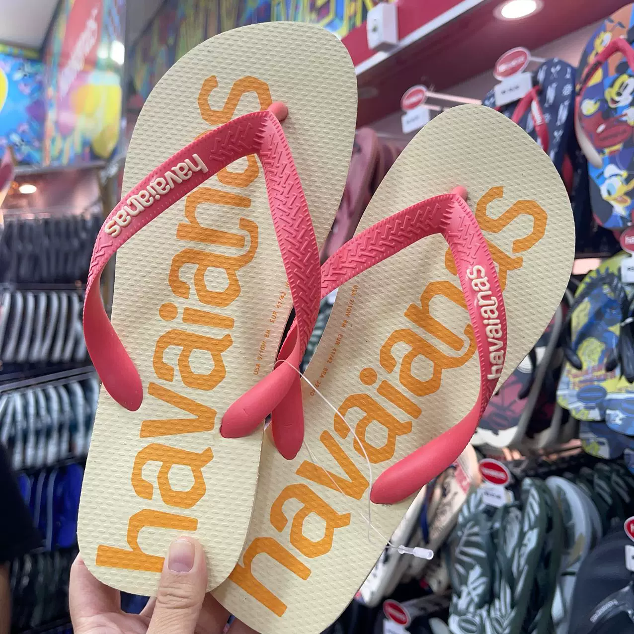 Вьетнамки Havaianas из резины, нескользящие износостойкие пляжные тапочки