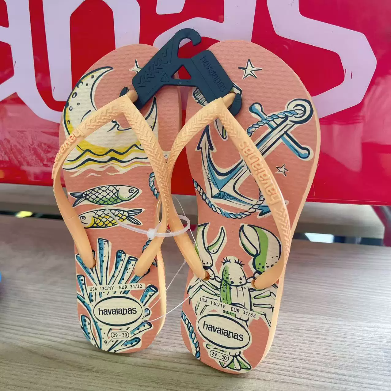 Подсчет новых товаров 26 havaianas Brazilian Havana нескользящие детские резиновые шлепанцы для девочек и детей на летний пляж