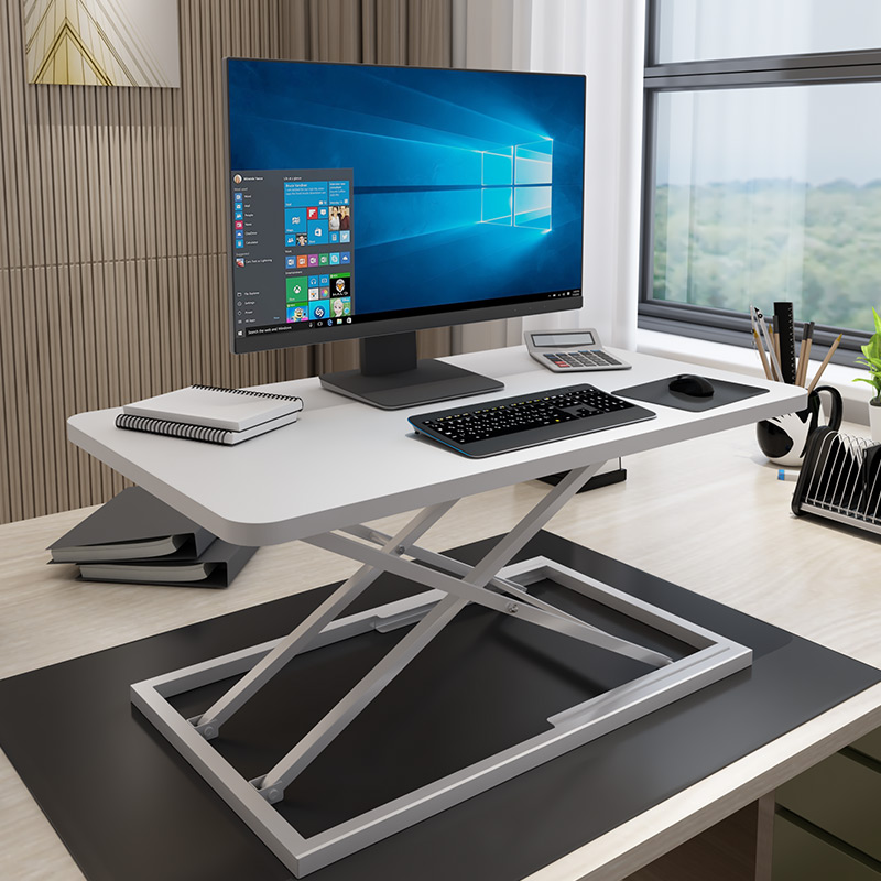 Standing desk top table desktop heightening computer rack Pneumatic liftable desk desk stand with bracket plate
