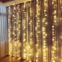 Colorful Flashing Lights String Lights Starry Room Waterfall Curtains Bedroom Decor Set Outdoor Home New Year's Eve