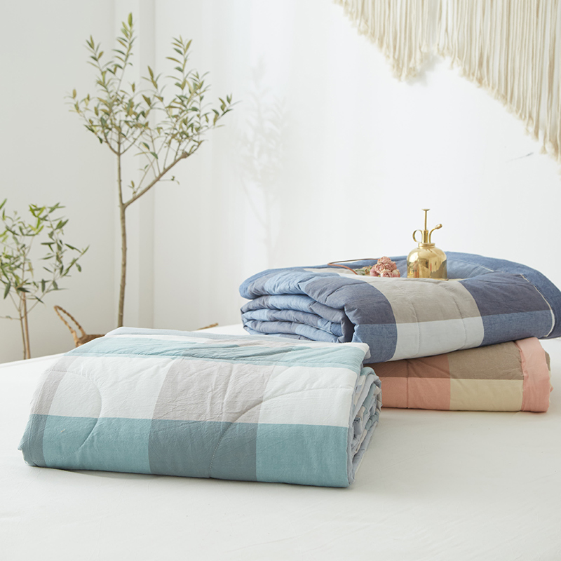 Muji pure cotton washed cotton air conditioner quilt spring and autumn quilt single dormitory quilt core cotton thin summer quilt summer cool quilt