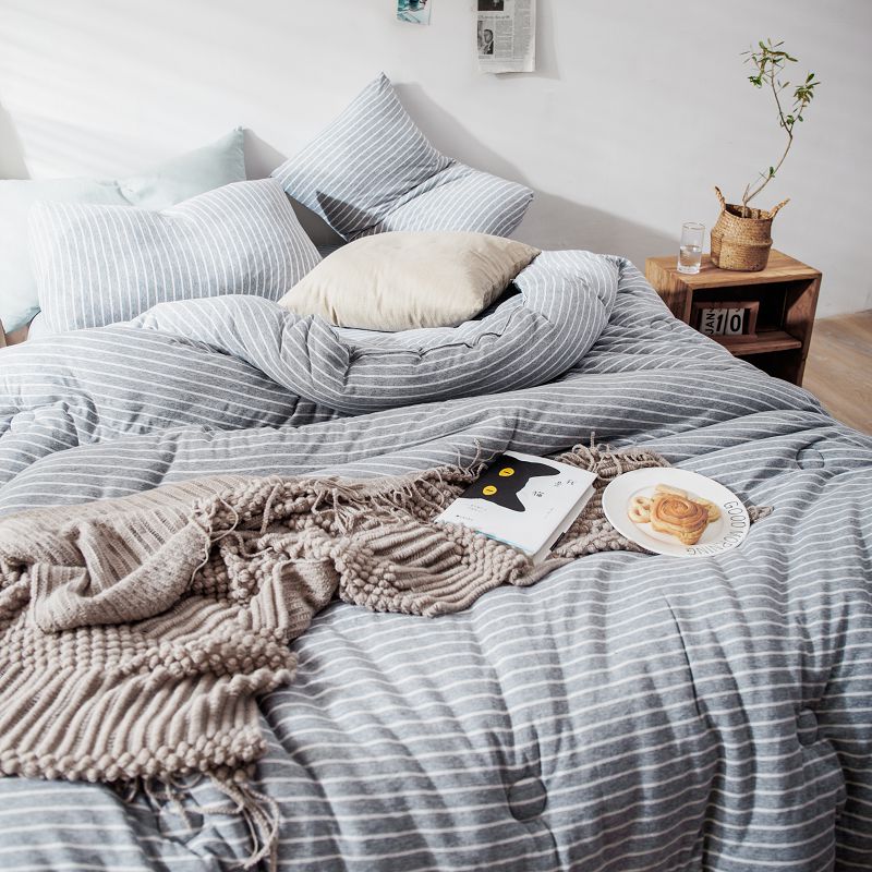 Muji knitted geranium cotton quilt four seasons universal cotton quilt student dorm thickening warm autumn winter quilt