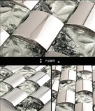 Металлическая мозаика из нержавеющей стали, стеклянный телевизор, головоломка