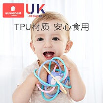 Kecha baby teether molar stick bite rubber silicone baby Manhattan hand catch ball toy can be boiled