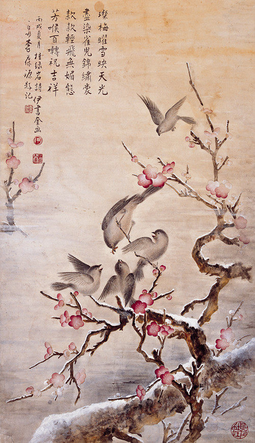 Young painter Ishukui carefully painted China without (mo) bone painting 