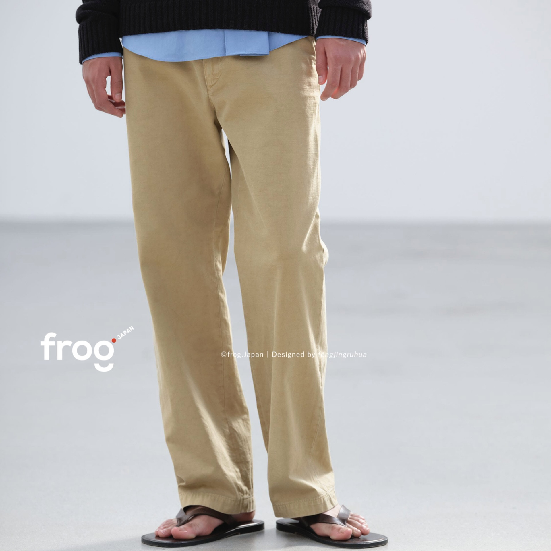 国现Auralee PRODUCT DYED FINX GABARDINE PANTS染色做旧休闲裤-淘宝