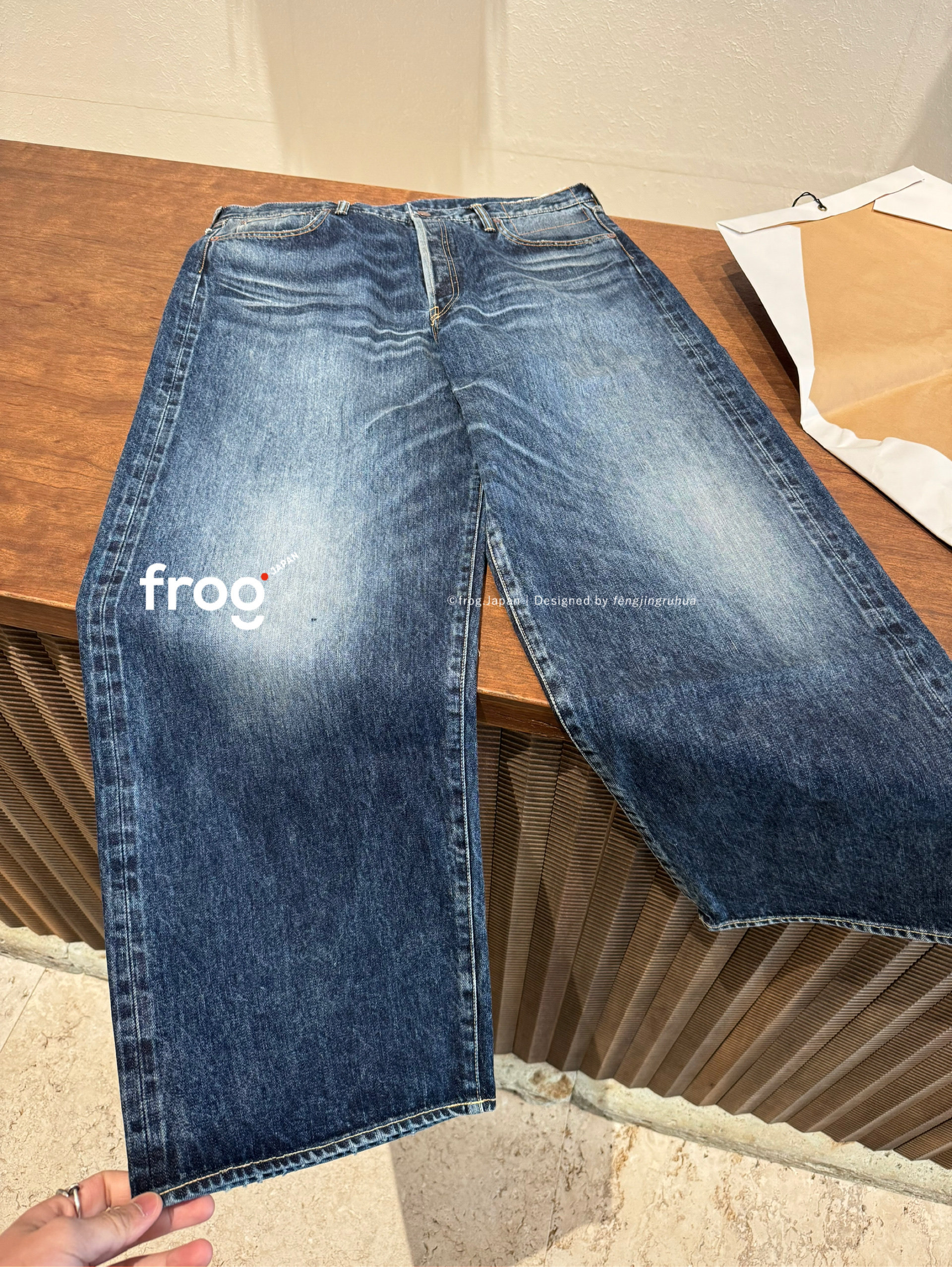 國現VISVIM SOCIAL SCULPTURE 01 EX WD DAMAGED-42 D42 牛仔褲-淘寶 