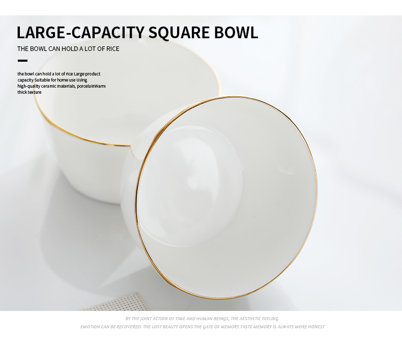 The Job of household ceramic bowl suit creative Japanese - style square bowl of up phnom penh small bowl of soup bowl of jingdezhen bowls of ipads porcelain rice bowls