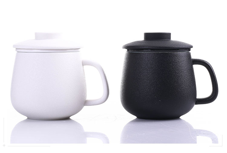 Jingdezhen tea cups high - capacity mugs ceramic filter tea cups with cover glass office home for tea