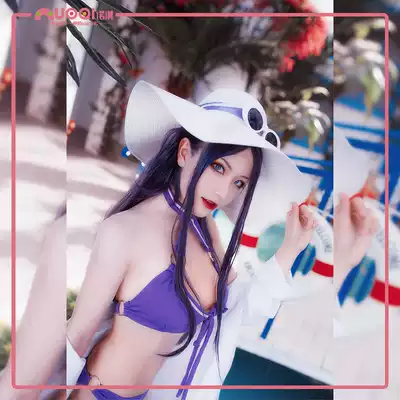 LOL League of Legends Police Pool Party cos Caitlin Swimsuit Hat Glasses cosplay Props