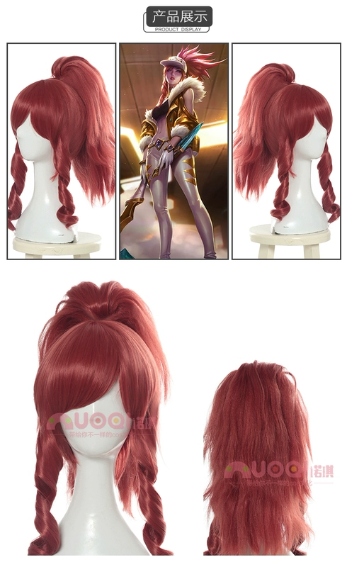 Noki Liên minh huyền thoại LOL Nhóm phụ nữ KDA cos để tiếp cận bộ tóc giả cosplay màu pha trộn Akali - Cosplay