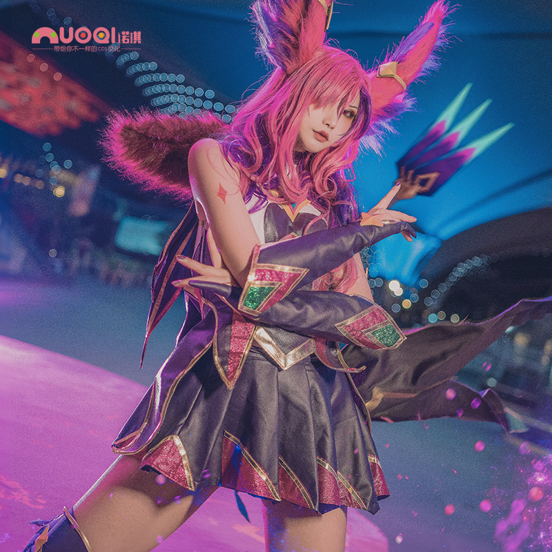 Nuoqi League of Legends lol Star guardian Xia cos costume wig Star Guardian Xia COSPLAY costume