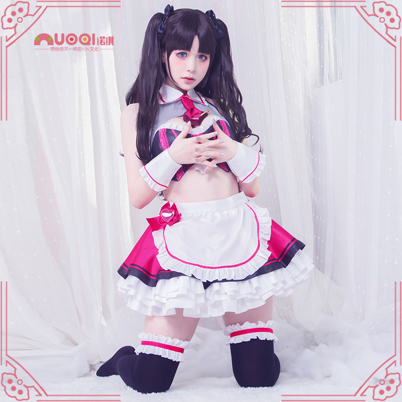 Fate FGO Tohsaka Rin cos suit saber Matthew Valentine's Day dress street chocolate maid uniform