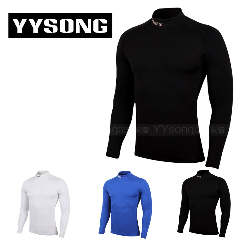 YY Calmmy male high collar sports long sleeves tights warm and high elastic football fitness T-shirt K15Z732