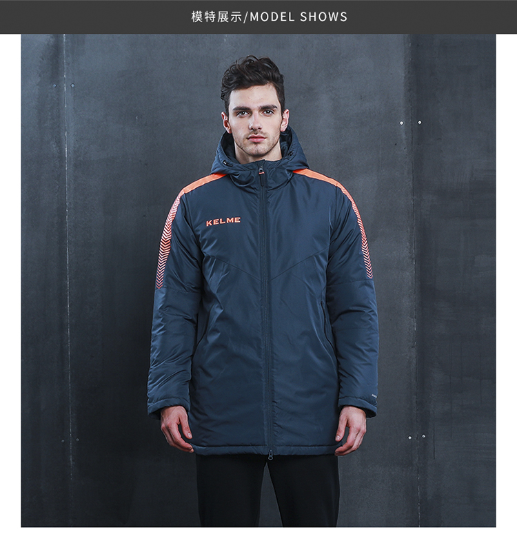 YYsong đích thực KELME Kalmei mùa thu và mùa đông dài đoạn thể thao áo khoác bóng đá áo ấm nam 3871403 áo phao nữ dáng dài 2020