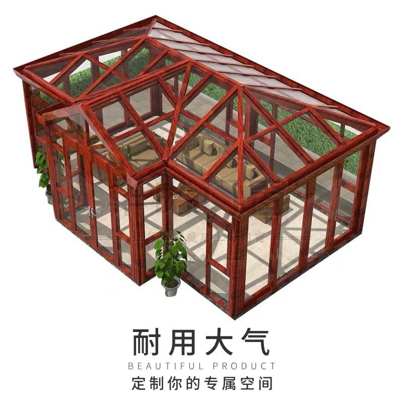 Wuxi Taizhou Suzhou European villa steel structure greenhouse custom terrace Broken bridge Aluminum doors and windows closed balcony